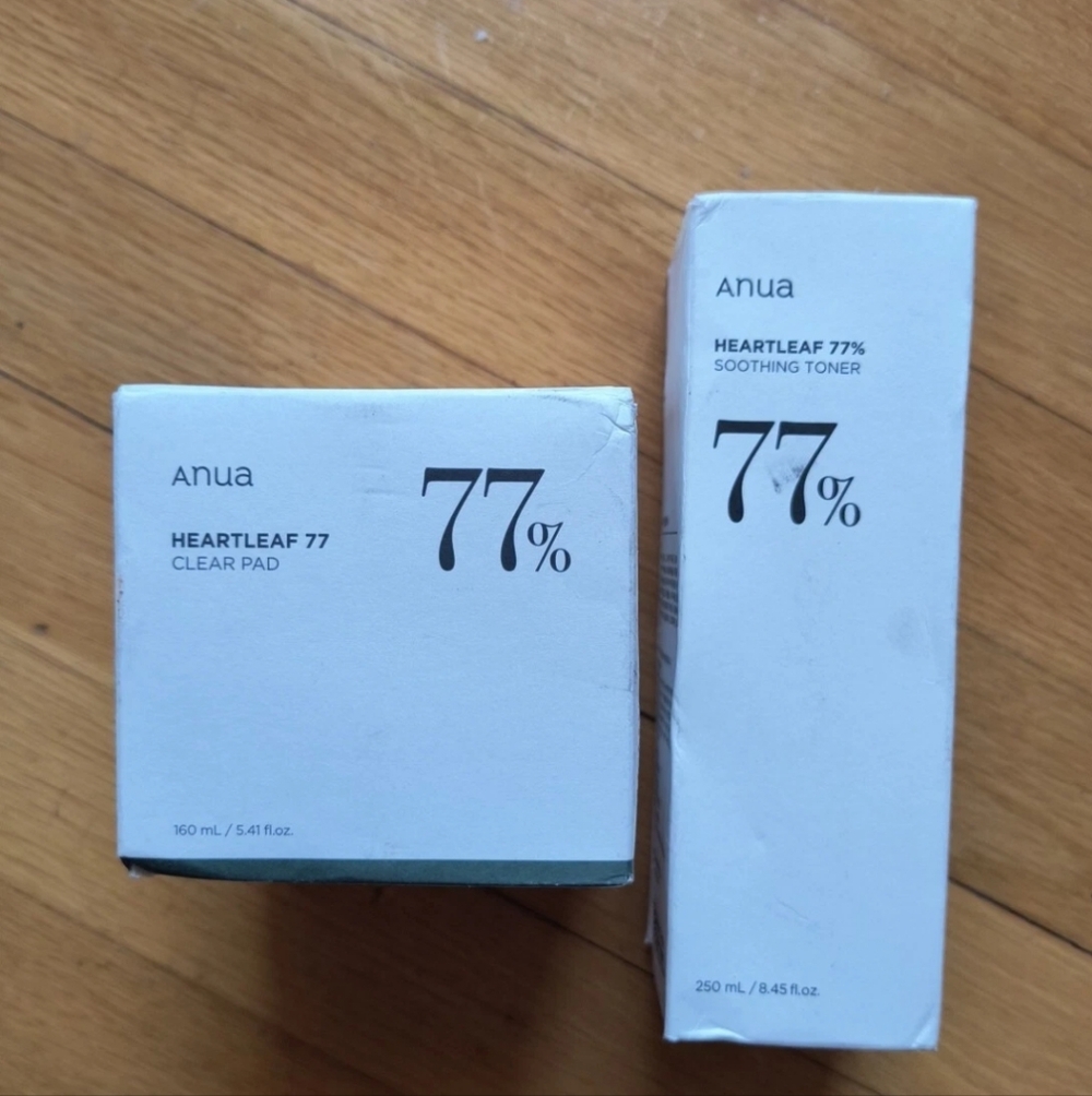Anua Heartleaf 77% Lot Soothing Toner & Clear Pads 250mL & 160mL Sealed Ex 26/27